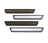 RXRJSU Fit For Dodge For Challenger 2015-2023 Front Amber Rear Red Bumper LED Side Marker Light High Brightness Replacement Lamp 3RD Third Rear Light Brake Light(White 4pcs a set)