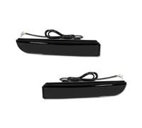 RXRJSU For Mitsubishi For Lancer For Outlander For Evolution X 12V Red LED Rear Bumper Reflectors Lights Brake Tail Light W/Sequential 3RD Third Rear Light Brake Light(BLACK Lens)