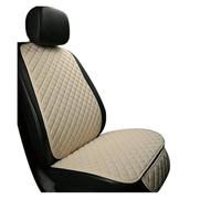 RXRJSU Front Rear Back Flax Summer Cushion Pad Mat Sedan Suv Pick-up Car Interior Accessories Universal Seat Cover Protector Linen Seat Covers Pair(Beige 1 piece)
