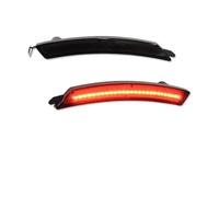 RXRJSU Rear/Front LED Side Marker Light Repeater Lamp Turn Signal Panel For Cooper R55 R56 R57 R58 R59 R60 R61 3RD Third Rear Light Brake Light(2PC Rear black)