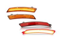 RXRJSU Rear/Front LED Side Marker Light Repeater Lamp Turn Signal Panel For Cooper R55 R56 R57 R58 R59 R60 R61 3RD Third Rear Light Brake Light(4PCS Front Rear)