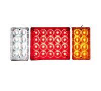 RXRJSU TailLight Lamps Lens Cover For Truck Rear Tail Light Assembly Indicator Reverse Stop Driving Lighting Van Camper RV Trailer Lorry Bus Boat 12V 36LED