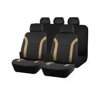 RXRJSU Universal Breathable Car Seat Covers Air Mesh Fabric Splicing With Polyester Fit For Most Suv Accessories Interior Seat Covers Pair(Beige 5 seat)
