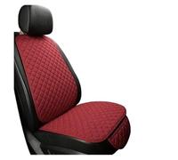 RXRJSU Universal Car Seat Cover Protector Linen Front Rear Back Flax Summer Cushion Pad Mat Sedan Suv Pick-up Interior Seat Covers Pair(Red 1 piece)