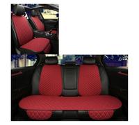RXRJSU Universal Car Seat Cover Protector Linen Front Rear Back Flax Summer Cushion Pad Mat Sedan Suv Pick-up Interior Seat Covers Pair(Red 5 seat)