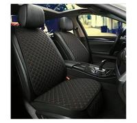 RXRJSU Universal Car Seat Cover Protector Linen Front Rear Back Flax Summer Cushion Pad Mat Sedan Suv Pick-up Interior Accessories Seat Covers Pair(Black beige 2 seat)