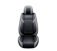 RXRJSU Universal Car Seat Covers PU Leather Cushions Four Seasons Breathable Mats Front/Back Seats Protective Pads Auto Goods Seat Covers Pair(Gray Front 1pc)