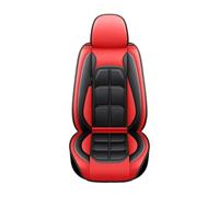 RXRJSU Universal Fit Car Seat Cover 1pc PU Leather All-Season Protector Mat With Soft Cushion Full Package Seat Covers Pair(JZ-Muscle-Red 1PC)