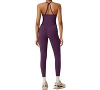 RXRXCOCO Cross Back Workout Set for Women Tank Tops Hidden Scrunch Leggings Gym Set 2 Piece Gym Outfit with Pockets