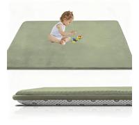 RxueSug Large Kids Crawling Play Mat, 50 x 80 cm Grass Green Foldable Baby Play Mat, Large Thick Foam Playmat Waterproof, 2cm Non-Slip for Children, Toddlers & Babies, Playpen Mat f Outdoor Indoor