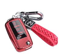 RXX Car Key Case Key Fob Cover Car Key Protector 3 Buttons Compatible with VW Volkswagen Polo Golf 4/5/6 Multivan T5 Caddy Jetta Bora Superb Passat Skoda Fabia Seat Ibiza