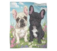 RXYKCUNVT 3D French Bulldog Design Luxurious, Super Soft, Warm And Cosy Blankets Faux Fleece Sofa And Bed Blankets Cute Puppy Collection for Children And Teenagers 80x90inch(200x230cm)