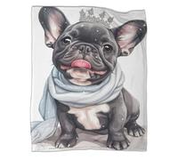 RXYKCUNVT 3D French Bulldog Design Sherpa Fleece Blanket-Soft Warm Cute Puppy Theme Throw for Bed Or Couch, Ideal for Kids And Teenagers, All Seasons 70x80inch(180x200cm)