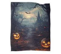 RXYKCUNVT 3D Halloween Print Plush Fleece Throw Blanket - Festivals Design for Kids, Teens, And Adults - Soft And Warm Microfiber - Perfect for Sofa, Couch, And Bed 40x50inch(100x130cm)