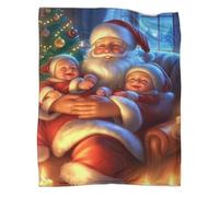 RXYKCUNVT Christmas Plush Fleece Throw Blanket 3D Festivals Theme for Kids And Adults-Soft Cozy Sherpa Blanket, Perfect for Sofa Bed 40x50inch(100x130cm)