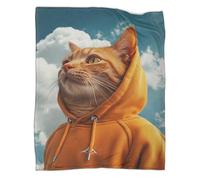 RXYKCUNVT Cosy Wool Blankets, Warm Soft Cat Blankets, Cats And Dogs Patterned Lightweight Sherpa Blankets. Bed And Sofa Linen for Teenage Adults 60x80inch(150x200cm)
