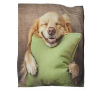 RXYKCUNVT Golden Retriever Design Bed Blanket Soft Warm Microfiber 3D Dog Print Boys Plush Sherpa Fleece Bed Blanket Couch Sofa Blanket Throw 50x60inch(127x152cm)