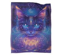 RXYKCUNVT Teenage Sherpa Blanket Cat Printed Fleece Blanket 3D Theme Plush Blanket For Sofa Bed, Soft And Cozy Cute Cat Fleece Blanket 40x50inch(100x130cm)
