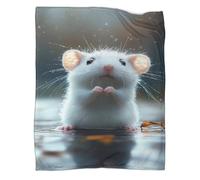 RXYKCUNVT Teenage Sherpa Blanket Hamster Printed Fleece Blanket 3D Theme Plush Blanket For Sofa Bed, Soft And Cozy Cute Pets Fleece Blanket 40x50inch(100x130cm)