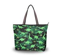 RXYY African Animal Dinosaur Print Handbags and Purse for Women Tote Bag Large Capacity Top Handle Shopper Shoulder Bag