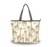 RXYY Cute African Giraffe Pattern Handbags and Purse for Women Tote Bag Large Capacity Top Handle Shopper Shoulder Bag