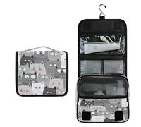 RXYY Hanging Travel Animal Cat Patterncolorful Toiletry Bag Folding Bathroom Gym Organizer Portable Cosmetic Wash Bag for Women Girls