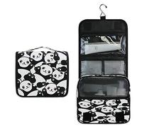 RXYY Hanging Travel Animal Cute Panda Pattern Toiletry Bag Folding Bathroom Gym Organizer Portable Cosmetic Wash Bag for Women Girls