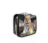 RXYY Hanging Travel Animal Tiger Print Toiletry Bag Folding Bathroom Gym Organizer Portable Cosmetic Wash Bag for Women Girls