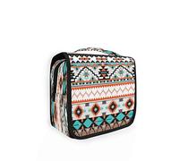 RXYY Hanging Travel Ethnic Aztec Geometric Toiletry Bag Folding Bathroom Gym Organizer Portable Cosmetic Wash Bag for Women Girls