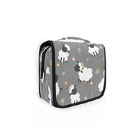 RXYY Hanging Travel Funny Sheep Flowers Pattern Toiletry Bag Folding Bathroom Gym Organizer Portable Cosmetic Wash Bag for Women Girls