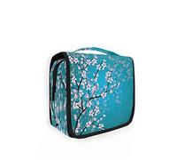 RXYY Hanging Travel Japanese Cherry Blossom Toiletry Bag Folding Bathroom Gym Organizer Portable Cosmetic Wash Bag for Women Girls