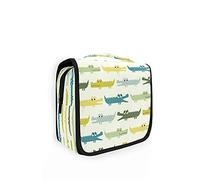 RXYY Hanging Travel Ocean Color Crocodile Toiletry Bag Folding Bathroom Gym Organizer Portable Cosmetic Wash Bag for Women Girls