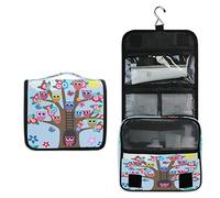 RXYY Hanging Travel Spring Bird Owls Flowers Toiletry Bag Folding Bathroom Gym Organizer Portable Cosmetic Wash Bag for Women Girls