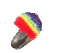 RXZCHH Sandals For Women Women Imitation Fox Slippers Slides Female Indoor Flip Flops Casual Sandals Fluffy Shoes1,6