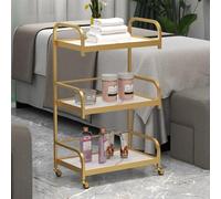 ry 3-Tier d Salon Trolley, le nizer for Beau Professals, Rolling Cart with Universal Wheels for Spa, Hair & Nail Supplies, Home Decor