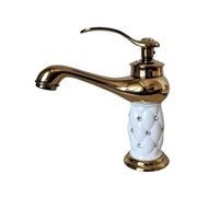 RY Brass Kitchen Faucet - Single Handle Diamond Mixer Tap, Hot & Cold Water Basin Faucet for Bathroom Sink, Farmhouse & Bar, Ele Design, Construct