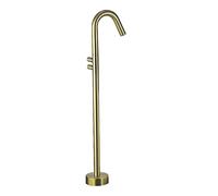 Ry Brushed Nickel Freestanding Bathtub FaucetDouble Handle Floor Mounted Tub Filler with 360° Rotation Elegant Mixer Tap for Bathrooms Luxury Bathing Experience