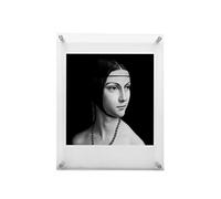 RY DISPLAY 8x10 Floating Acrylic Picture Frame with Chrome Standoff Double Panel Wall Mount Photo Frame for Picture Up to inches (8x10)