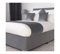 ry Faux Suede Bed Skirt with Three Sides - Easy Installat Flexible Fit (Gray S-King 200 x 200 x 37 cm) - Elevate Your Bedroom Décor