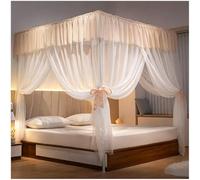 ry Four P Bed Canopy with Mosquito Net - Double Layer ss Bed ain for Indoor/Outdoor UsePlay Tent for Girls & Adults Fits King Size Beds