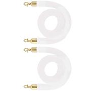 ry White Velvet Rope Stanch with den Hoo - 2.2m High Crowd Control Ber for Hotels, Events & Lobbies - Easy to Install Suspended Partit
