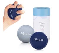 RYACO 2PCS Hand Exercise Gel Stress Balls Set, Soft & Hard Gel Balls Set of 2 for Adults & Kids - Anxiety Relief, Resistance Training, Easy Squeeze, Grip Strength (Dark Blue + Gray)