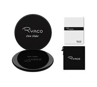 RYACO Core Exercise Sliders - Dual Sided Gliding Discs With Carry Bag for Carpet or Hardwood Floors - Home Abdominal & Total Body Workout Equipment, Black