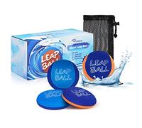 RYACO Leap Ball 4 Pack Bouncing Balls for All Ages - Water Skipping Fun at Beach, Lake, Pool or River (Orange, Blue & Light Blue)