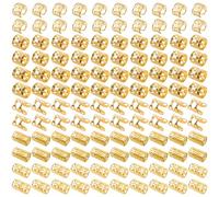 Ryalan 120 PCS Gold Dreadlock Beads Hair Jewelry Braids Accessories for Goddess Locs Crochet Passion Twist Hair Rings Soft Metal Adjustable Braiding Cuffs (120Pcs, Gold)