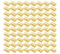 Ryalan 80 PCS Gold Dreadlock Beads Hair Jewelry Braids Accessories for Goddess Locs Crochet Passion Twist Hair Rings Soft Metal Adjustable Braiding Cuffs (80Pcs, Gold)