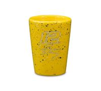 Ryan Blaney Speckled Shot Yellow Glass 2OZ