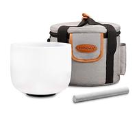 RYAN DVAN F Note Quartz Crystal Singing Bowl 8 Inch Heart Chakra with Crystal Singing Bowl Carrying Case and Suede Striker O-Ring For Promotes Peace Chakra Healing and Mindfulness