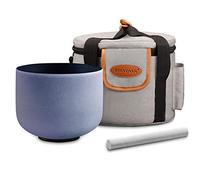 RYAN DVAN Indigo A Note Quartz Crystal Singing Bowl 8 Inch Third Eye Chakra with Carrying Case and Sing Bowl Suede Striker O-Ring For Promotes Peace Chakra Healing and Mindfulness