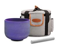RYAN DVAN Purple B Note Quartz Crystal Singing Bowl 8 Inch Crown Chakra with Carrying Case and Sing Bowl Suede Striker O-Ring For Promotes Peace Chakra Healing and Mindfulness